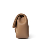 CHANEL Handbag Beige Dark Beige Lambskin Quilted Heart Charms Mini Flap Aged Gold Hardware - Redeluxe