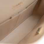 CHANEL Handbag Beige Lambskin Quilted Classic Flap Medium GHW - Redeluxe
