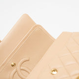 CHANEL Handbag Beige Lambskin Quilted Classic Flap Medium GHW - Redeluxe