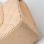 CHANEL Handbag Beige Lambskin Quilted Classic Flap Medium GHW - Redeluxe