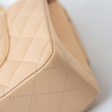 CHANEL Handbag Beige Lambskin Quilted Classic Flap Medium GHW - Redeluxe