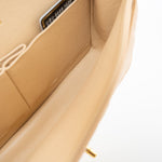 CHANEL Handbag Beige Lambskin Quilted Classic Flap Medium GHW - Redeluxe