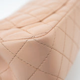 CHANEL Handbag Beige Lambskin Quilted Mini Rectangular Flap Light Gold Hardware - Redeluxe