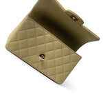 CHANEL Handbag Beige Pastel Yellow Lambskin Quilted Mini Top Handle Light Gold Hardware - Redeluxe