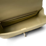 CHANEL Handbag Beige Pastel Yellow Lambskin Quilted Mini Top Handle Light Gold Hardware - Redeluxe