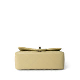 CHANEL Handbag Beige Pastel Yellow Lambskin Quilted Mini Top Handle Light Gold Hardware - Redeluxe