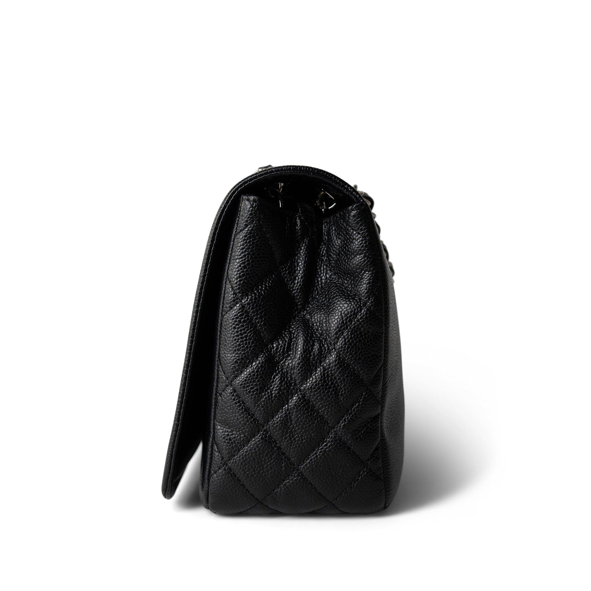 CHANEL Handbag Black 12P Caviar Large Timeless CC Flap Black - Redeluxe