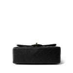 CHANEL Handbag Black 15B Black Caviar Quilted Mini Rectangular Flap Aged Gold Hardware - Redeluxe