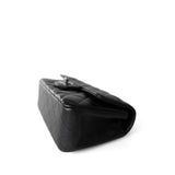 CHANEL Handbag Black 18C Black Glittery Caviar Quilted Mini Rectangular Flap - Redeluxe