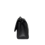 CHANEL Handbag Black 18C Black Glittery Caviar Quilted Mini Rectangular Flap - Redeluxe