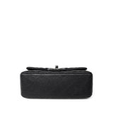 CHANEL Handbag Black 18C Black Glittery Caviar Quilted Mini Rectangular Flap - Redeluxe