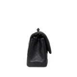 CHANEL Handbag Black 18C Black Glittery Caviar Quilted Mini Rectangular Flap - Redeluxe