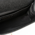 CHANEL Handbag Black 19S Shiny Black Caviar Chevron Boy Bag Medium Champagne Gold Hardware - Redeluxe