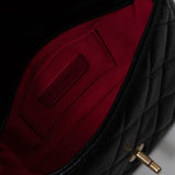 CHANEL Handbag Black 21A Black Caviar Quilted Mini Medallion Single Flap AGHW - Redeluxe