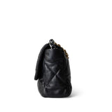 CHANEL Handbag Black 22P Black Lambskin Quilted Large 19 Flap Mixed Hardware - Redeluxe