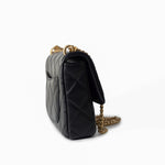 CHANEL Handbag Black 22P Enamel Quilted Pending CC Small Square Flap Black Lambskin - Redeluxe