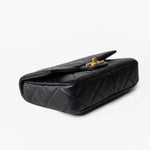 CHANEL Handbag Black 22P Enamel Quilted Pending CC Small Square Flap Black Lambskin - Redeluxe
