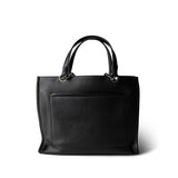 CHANEL Handbag Black 22P Small Black Zipped Shopping Bag - Redeluxe