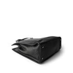 CHANEL Handbag Black 22P Small Black Zipped Shopping Bag - Redeluxe