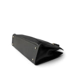 CHANEL Handbag Black 22P Small Black Zipped Shopping Bag - Redeluxe
