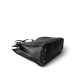 CHANEL Handbag Black 22P Small Black Zipped Shopping Bag - Redeluxe