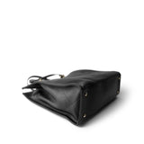 CHANEL Handbag Black 22P Small Black Zipped Shopping Bag - Redeluxe