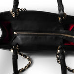 CHANEL Handbag Black 22P Small Black Zipped Shopping Bag - Redeluxe