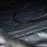 CHANEL Handbag Black 22S Black Calfskin Quilted 22 Drawstring Bag Small Antique Gold Hardware - Redeluxe