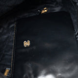 CHANEL Handbag Black 22S Black Calfskin Quilted 22 Drawstring Bag Small Antique Gold Hardware - Redeluxe