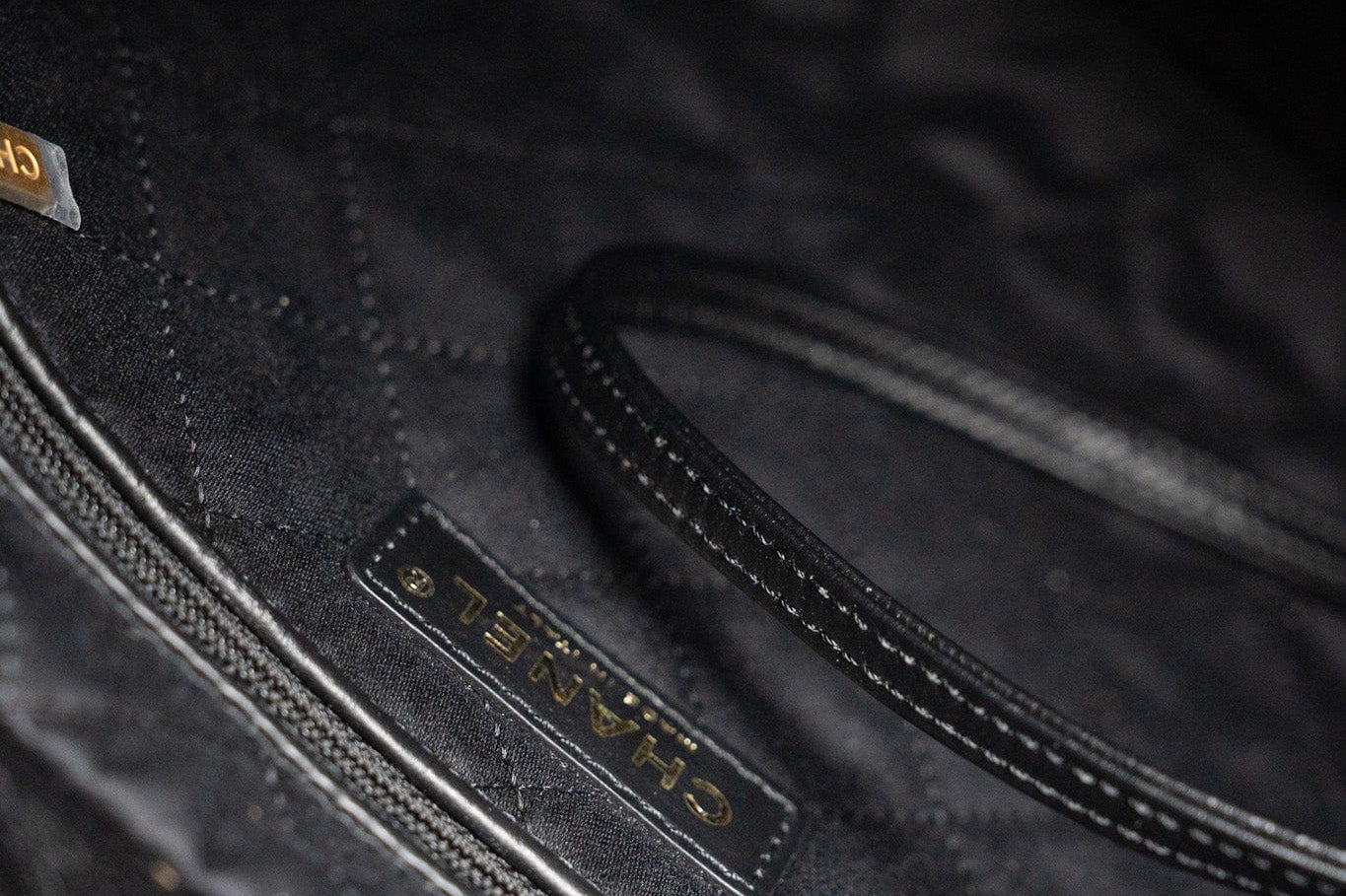 CHANEL Handbag Black 22S Black Calfskin Quilted 22 Drawstring Bag Small Antique Gold Hardware - Redeluxe