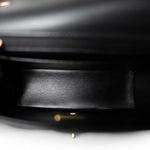 CHANEL Handbag Black 22S Black Lambskin Quilted Mini Square Flap Light Gold Hardware - Redeluxe