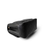 CHANEL Handbag Black 22S Black Lambskin Quilted Mini Square Flap Light Gold Hardware - Redeluxe