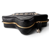 CHANEL Handbag Black 24C Black Lambskin Quilted Star Bag Light Gold Hardware - Redeluxe