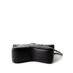 CHANEL Handbag Black 24C Black Lambskin Quilted Star Bag Light Gold Hardware - Redeluxe