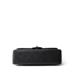 CHANEL Handbag Black Black Caviar Quilted Classic Flap Small - Redeluxe