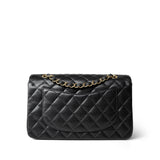 CHANEL Handbag Black Black Caviar Quilted Classic Flap Small - Redeluxe