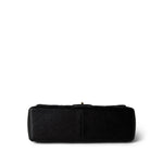 CHANEL Handbag Black Black Caviar Quilted Jumbo Classic Flap Gold Hardware - Redeluxe