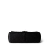 CHANEL Handbag Black Black Caviar Quilted Jumbo Classic Flap Gold Hardware - Redeluxe