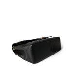 CHANEL Handbag Black Black Caviar Quilted Jumbo Classic Flap Gold Hardware - Redeluxe