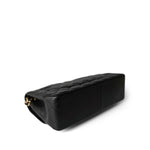 CHANEL Handbag Black Black Caviar Quilted Jumbo Classic Flap Gold Hardware - Redeluxe