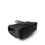 CHANEL Handbag Black Black Caviar Quilted Mini Rectangular Flap Gold Hardware - Redeluxe