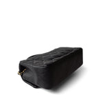 CHANEL Handbag Black Black Caviar Quilted Mini Top Handle Antique Gold Hardware - Redeluxe