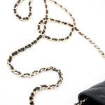 CHANEL Handbag Black Black Caviar Quilted Wallet On Chain Pearly CC Light Gold Hardware (woc - Redeluxe