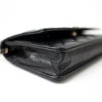 CHANEL Handbag Black Black Caviar Quilted Wallet On Chain Pearly CC Light Gold Hardware (woc - Redeluxe
