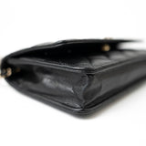 CHANEL Handbag Black Black Caviar Quilted Wallet On Chain Pearly CC Light Gold Hardware (woc - Redeluxe