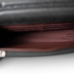 CHANEL Handbag Black Black Caviar Quilted Wallet on Chain Silver Hardware - Redeluxe