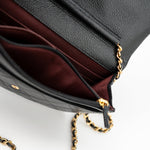 CHANEL Handbag Black Black Caviar Quilted Wallet on Chain (WOC) GHW - Redeluxe