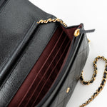 CHANEL Handbag Black Black Caviar Quilted Wallet on Chain (WOC) GHW - Redeluxe