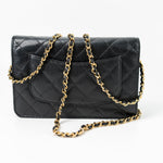 CHANEL Handbag Black Black Caviar Quilted Wallet on Chain (WOC) GHW - Redeluxe