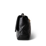 CHANEL Handbag Black Black Lambskin Quilted 19 Flap Medium/Large Mixed Hardware - Redeluxe